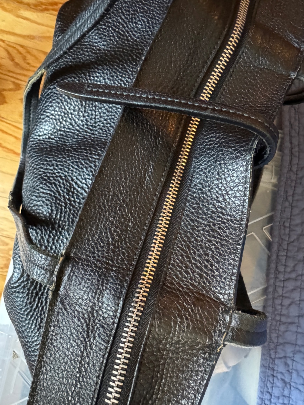 Salvatore Ferragamo black pebbled leather tote bag silver-tone Gancini hardware - Picture 7 of 11